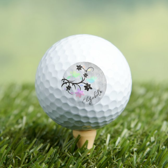 Bolas de golf personalizadas Rainbow Pastel Lovebi (Camiseta in situ)