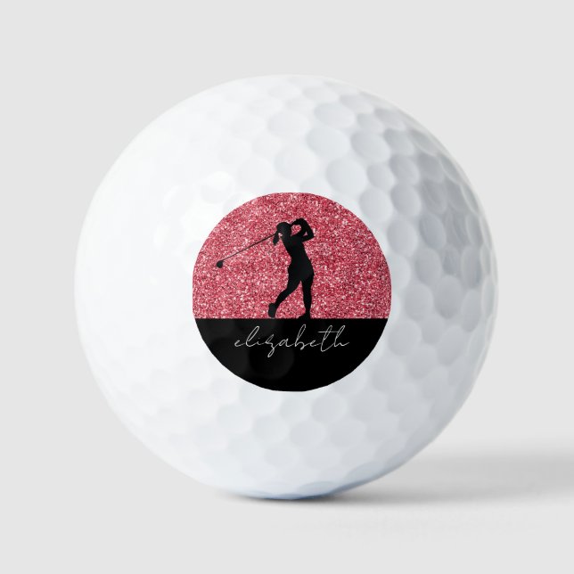 Bolas de golf personalizadas rosadas (Anverso)