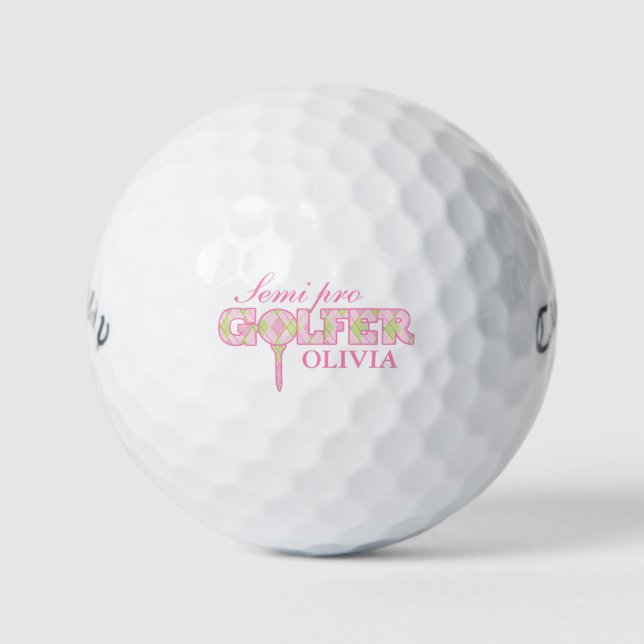 Bolas de golf personalizadas Semi pro golfista ros (Anverso)