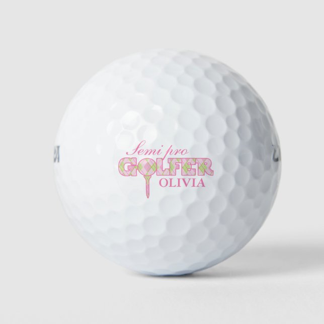 Bolas de golf personalizadas Semi pro golfista ros (Anverso)