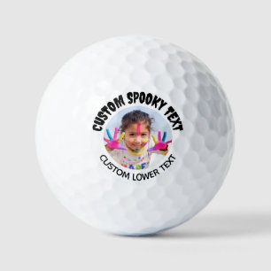 Bolas de golf personalizadas Spooky Font Fun Text