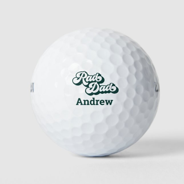 Bolas de golf personalizadas tipo Rad Dad Retro (Anverso)