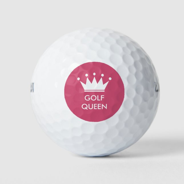 Bolas de golf personalizado con corona de princesa (Anverso)