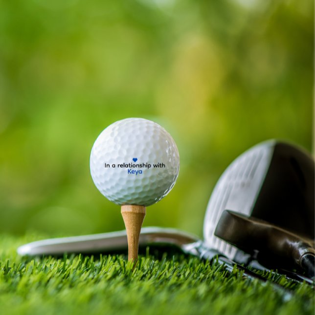 Bolas de golf Personalizado moderno Nombre de la p (Personalized Golf Balls for Your Fiancé!)
