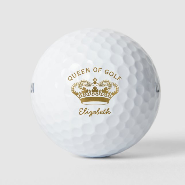 Bolas de golf Queen of Golf Gold Monogram (Anverso)