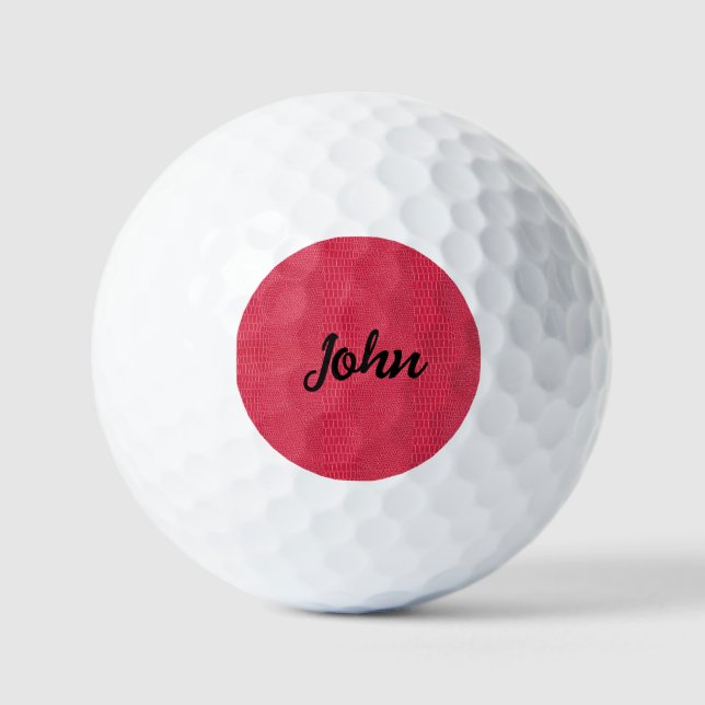 Bolas de golf Red Reptile Skin (Anverso)