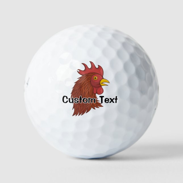 Bolas de golf Red Rooster's Head (Anverso)