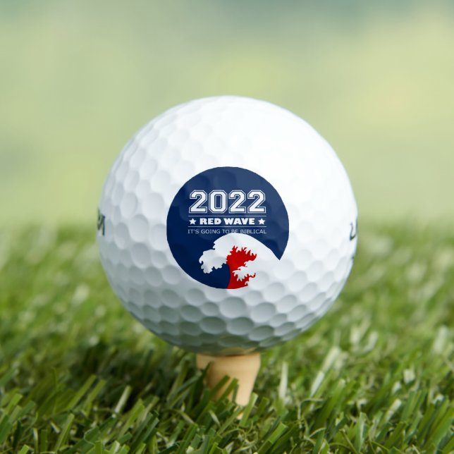Bolas de golf Red Wave 2022 Biblical Midterms 2022 (Camiseta in situ)
