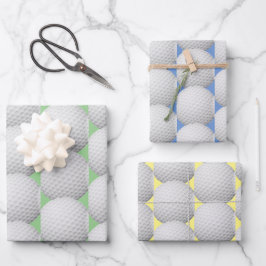 Bolas de golf Resumen Diseño Conjunto de Papel de
