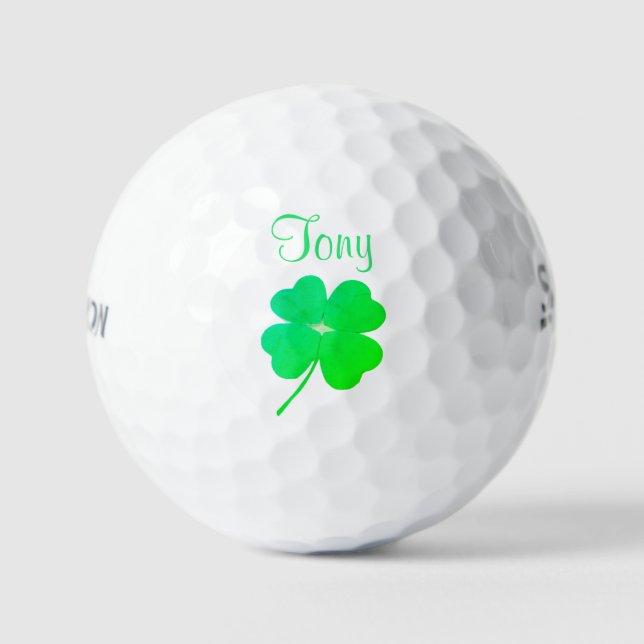 Bolas de golf Shamrock Irish Green St Patricks Day (Anverso)