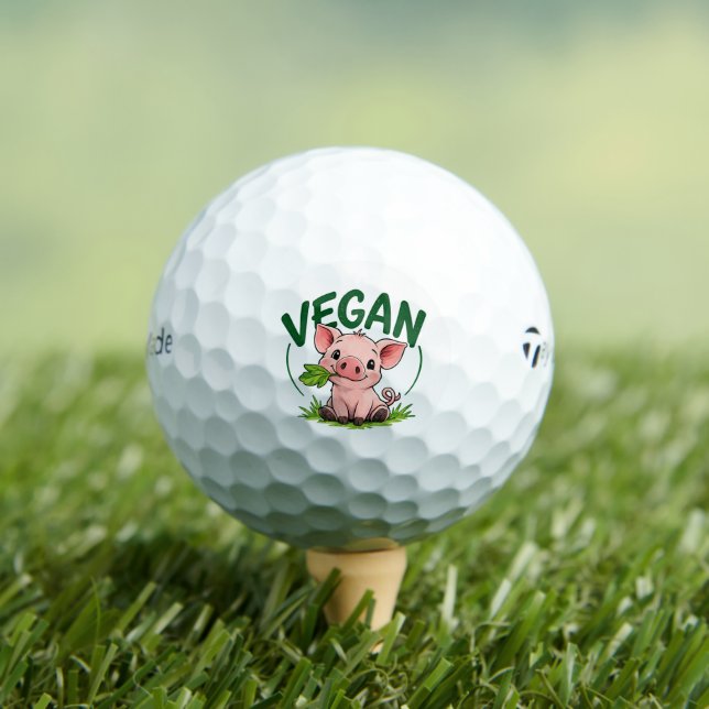 Bolas de Golf Veganas de Cerdito – Amigables con l (Camiseta in situ)