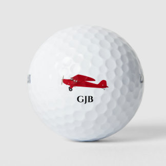 Bolas de golf Vintage Red Airplane
