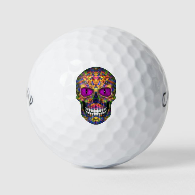 Bolas de golf Zombie con azucar Skull morado (Anverso)