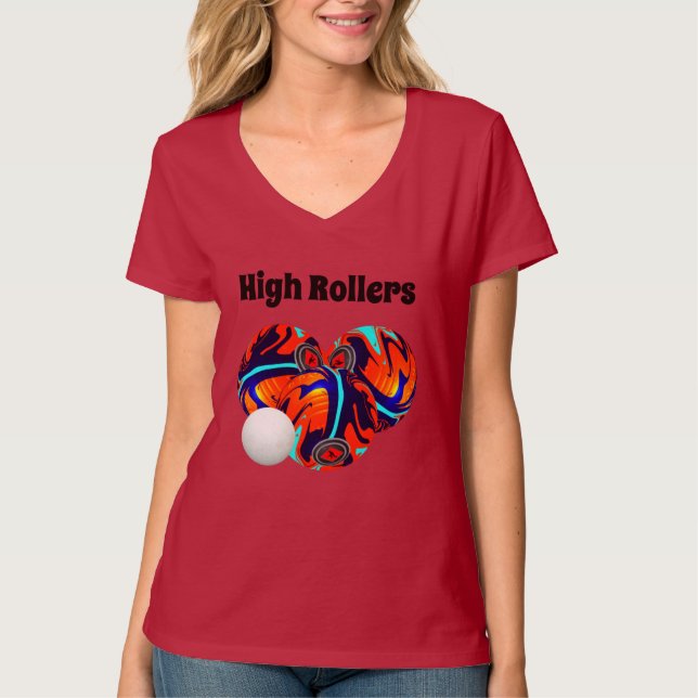 Bolas de hierba, camiseta de cuello de damas (Anverso)