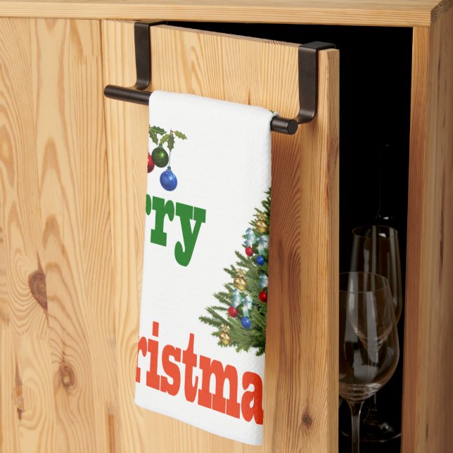 Bolas de hierba, toalla de té para Navidades (Pliegue de tercios)