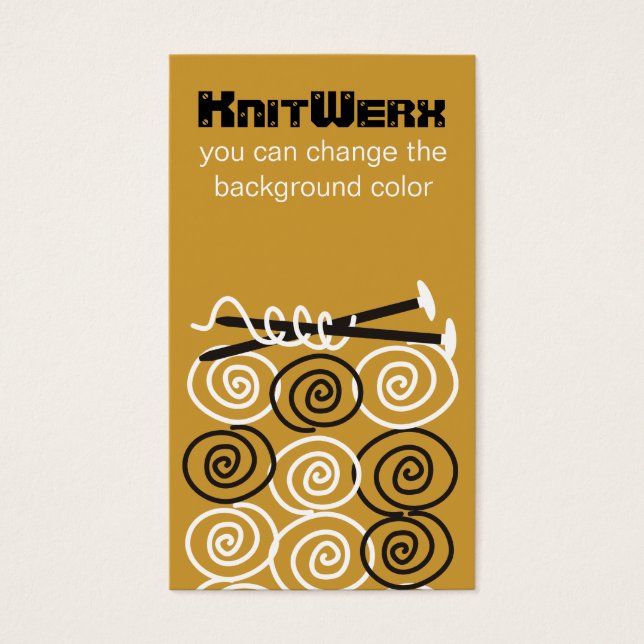 bolas de hilado de garrapatas tejer agujas tarjeta (Frente)