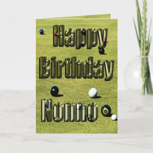 Bolas de jardín con tarjeta de cumpleaños no na,