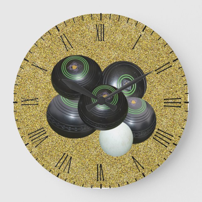 Bolas de jardín dorado, reloj de pared (Anverso)