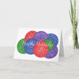 Bolas de Navidad coloridas tarjetas de felicitació