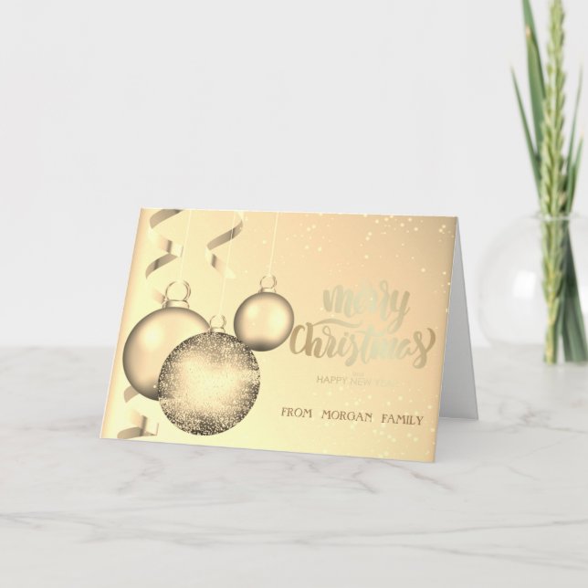 Bolas de Navidad de oro elegante Brillantes de Nav (Anverso)