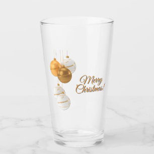 Bolas de Navidad doradas y blancas con texto perso