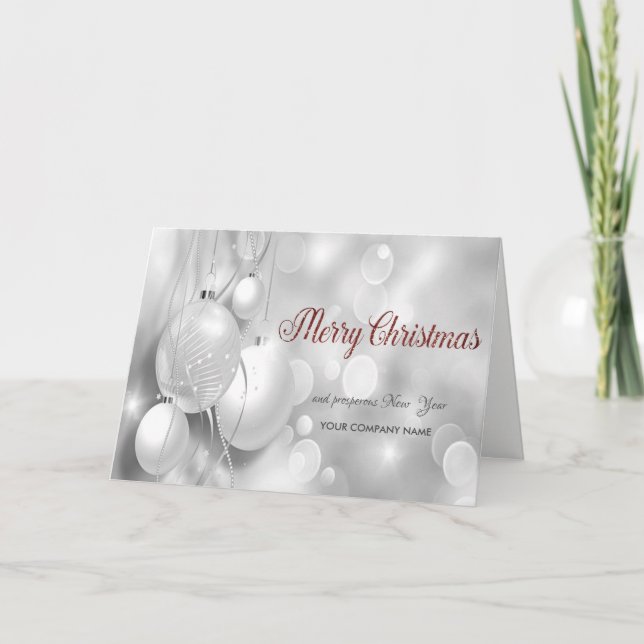 Bolas de Navidad Elegantes, Saludo de la Empresa (Anverso)