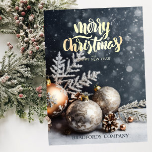 Bolas de Navidad Nieve Gris Compañía de Navidad