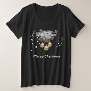 Bolas de oro Pino plateado Snowflakes Navidades bl