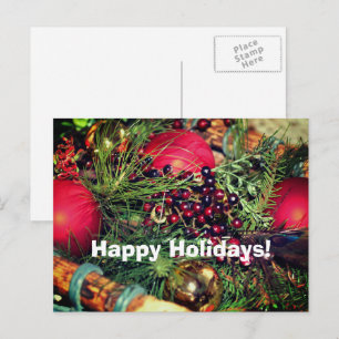 Bolas de peras Navidades Evergreens Tarjeta postal