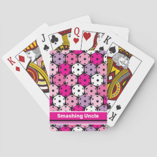 Bolas de picnic rosas, blancas y violetas, cartas