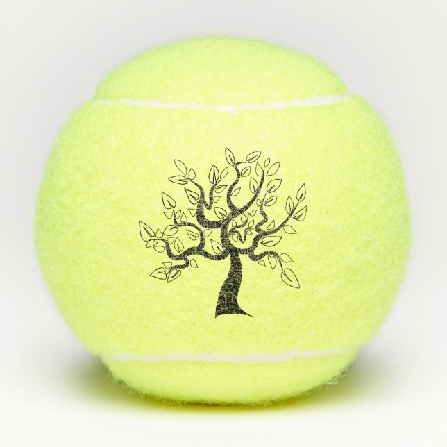 Bolas de tenis con árbol (Anverso)