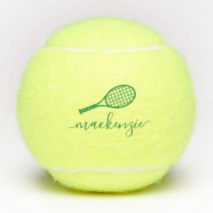Bolas de tenis con estilo verde y elegante