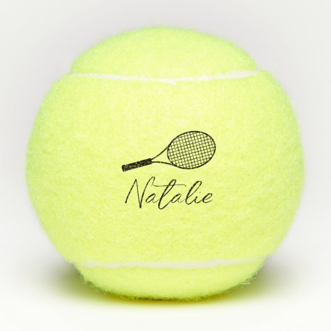 Bolas de tenis con nombre de guión elegante person (Anverso)