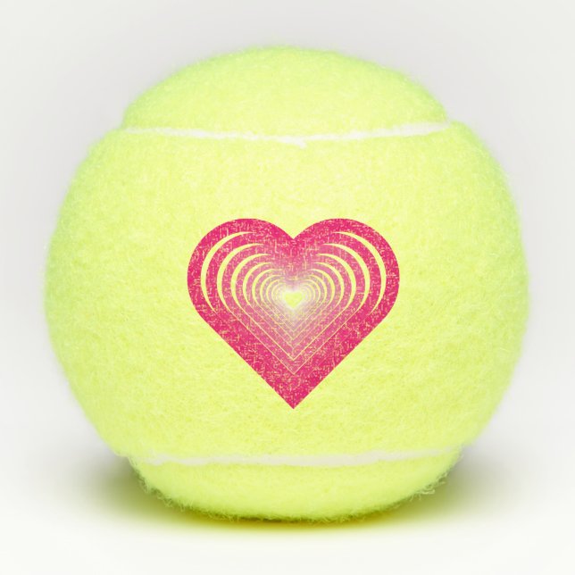Bolas de tenis de Love Hearts (Anverso)