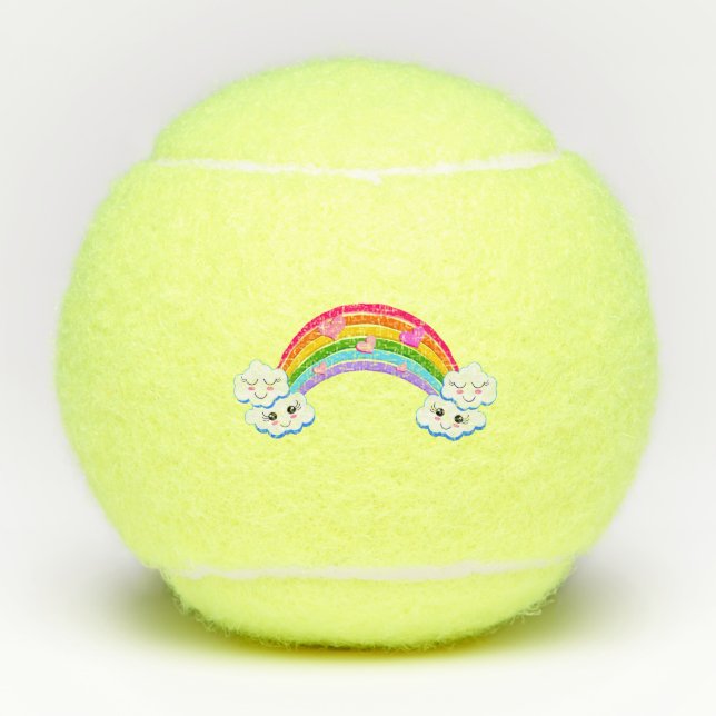 Bolas de tenis de Rainbow Clouds (Anverso)