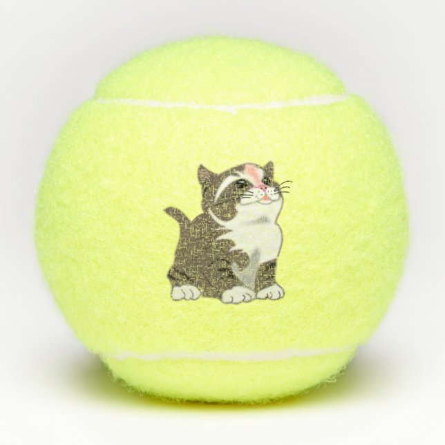 Bolas de tenis para gatos bebés (Anverso)