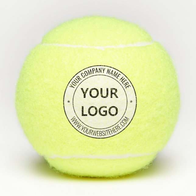 Bolas de tenis personalizadas de texto con logotip (Anverso)
