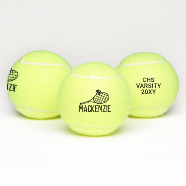 Bolas de tenis Personalizado de nombre negrita per (Múltiples)