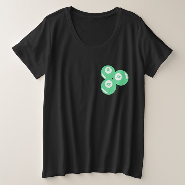 Bolas Teal Número de la Suerte 9 (Anverso del diseño)