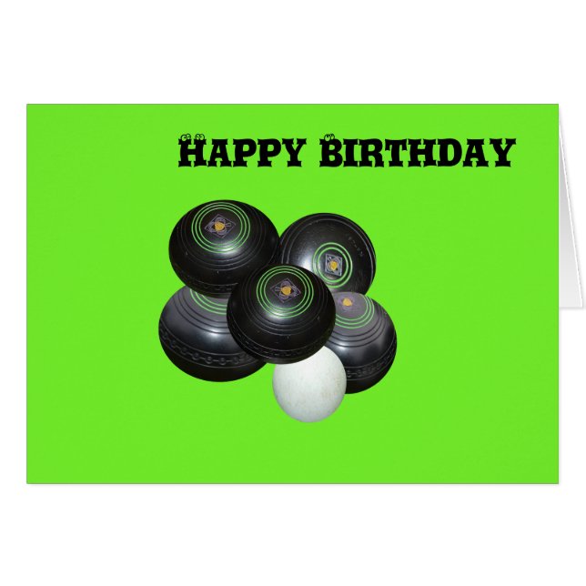 Bolas verdes, cumpleaños feliz (Anverso (Horizontal))