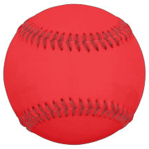 Bold All Bright Red Softball for Gift or Decor