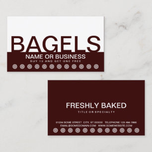 bold BAGELS tarjeta de fidelización de clientes