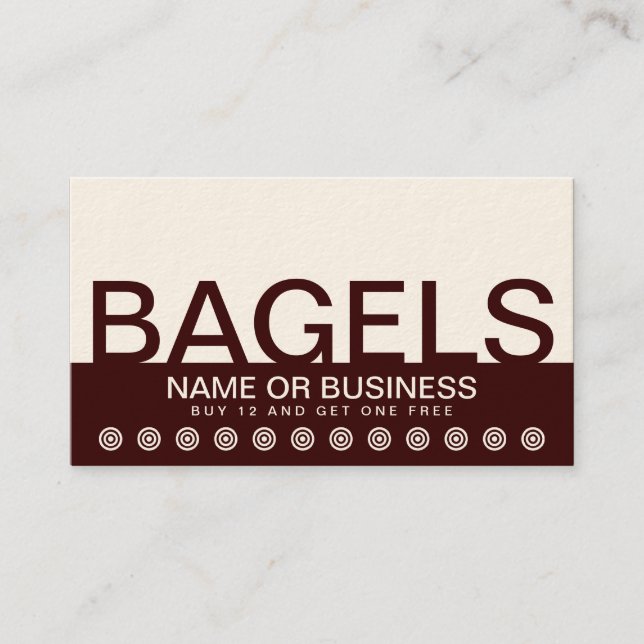 bold BAGELS tarjeta de fidelización de clientes (Anverso)