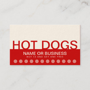 bold HOT DOGS tarjeta de fidelización de clientes