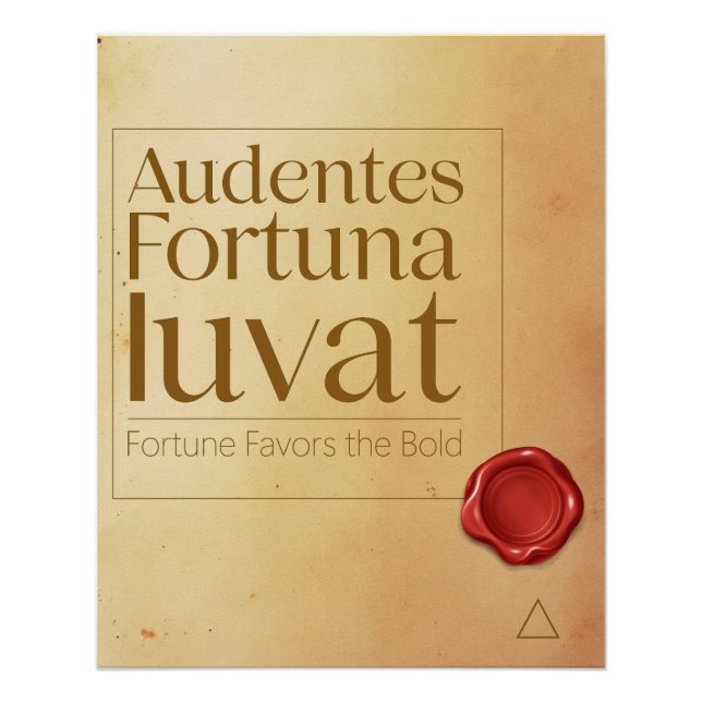 Bold Motivational Quote - Latin Poster Art (Anverso)