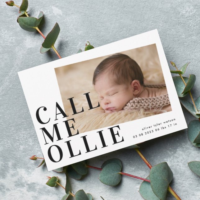 Bold Simple Minimalist Photo Call Me Birth (Subido por el creador)