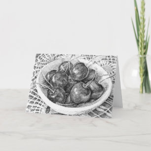Bolera de cerezas Tarjeta de felicitación de giro 