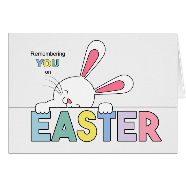 Boleta de colores Easter Bunny and Sweet Pastel (Anverso (Horizontal))