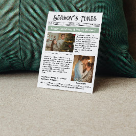 Boletín Colaje Fotográfico Navidad Vintage Arch