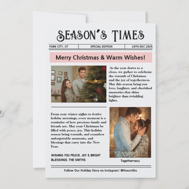 Boletín de noticias Archivo Foto Collage Navidad (Anverso)